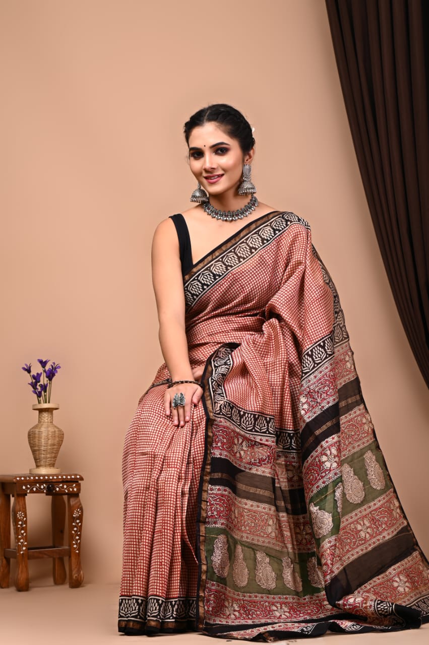 Premium Cotton Saree - The Pyt Store