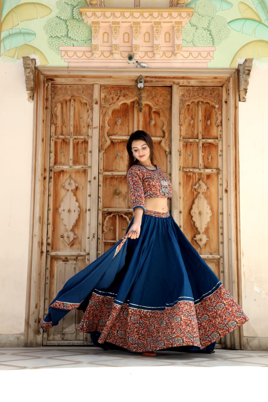 Handblock Lehenga - The Pyt Store