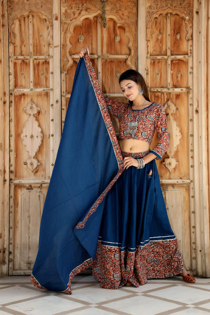 Handblock Lehenga - The Pyt Store