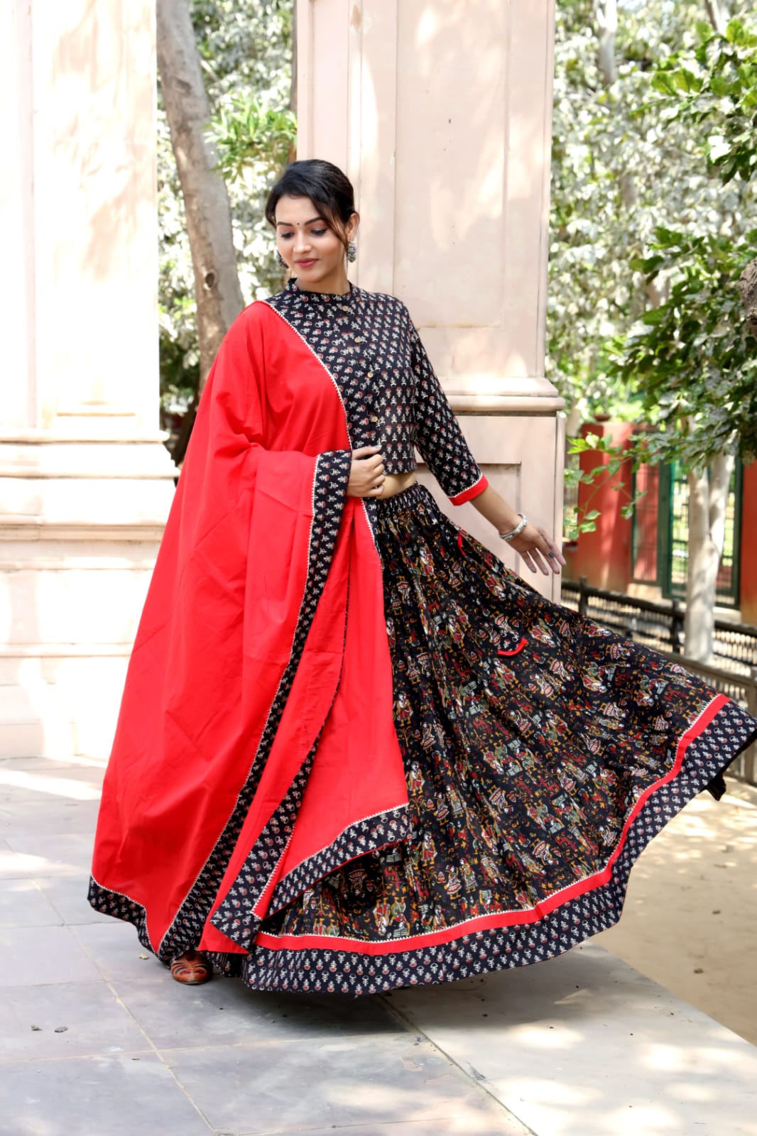 Handblock Lehenga - The Pyt Store