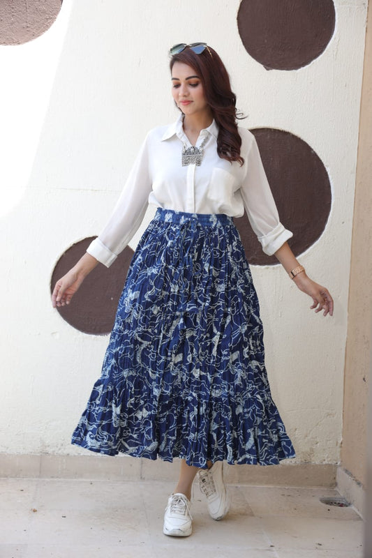 Handblock skirt - The Pyt Store