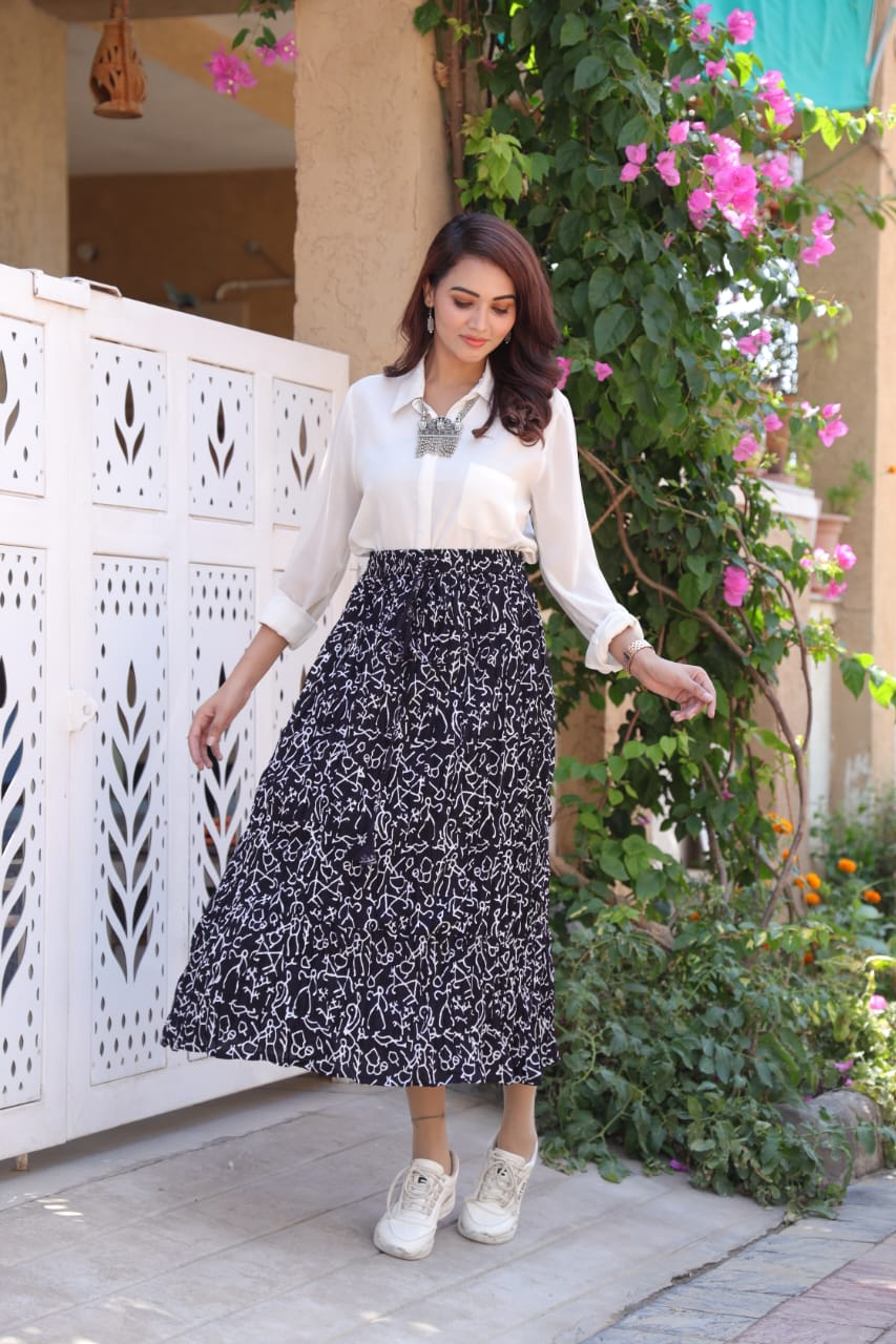 Handblock skirt - The Pyt Store