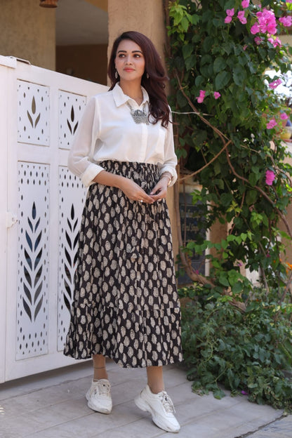 Handblock skirt - The Pyt Store