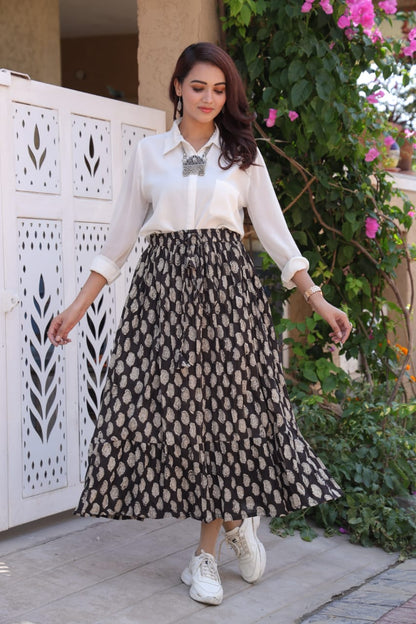 Handblock skirt - The Pyt Store