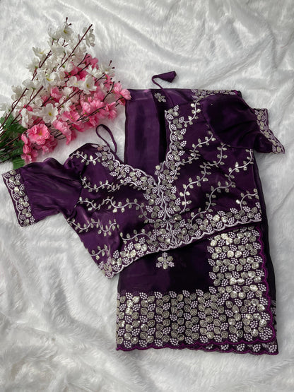 Designer Soft Silk with stitched blouse - The Pyt Store