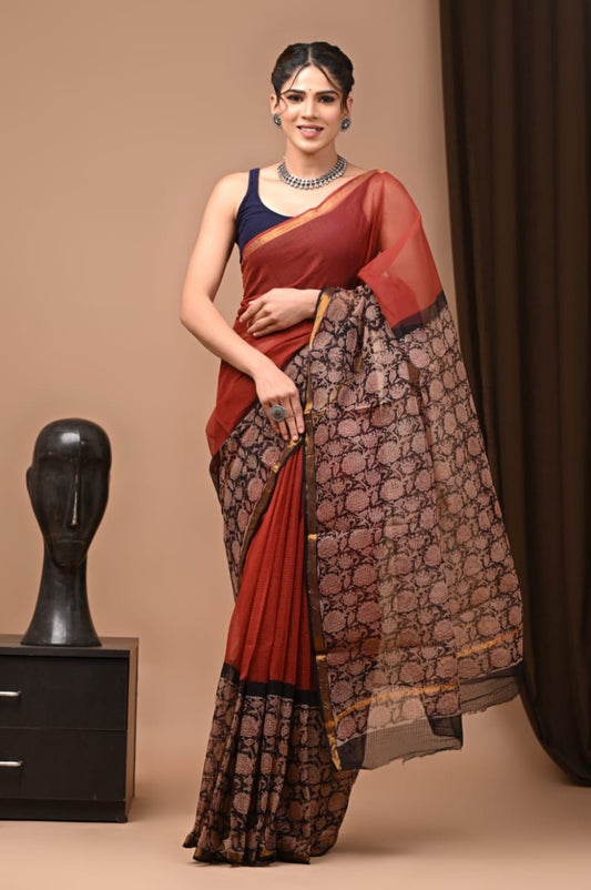 Pure Kota Doriya Saree - The Pyt Store