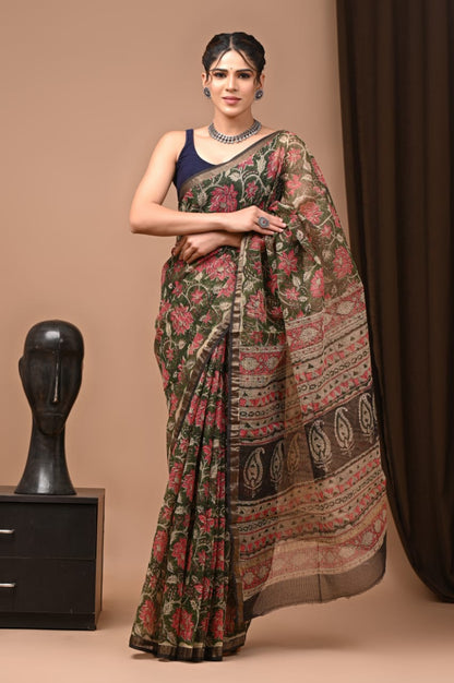 Pure Kota Doriya Saree - The Pyt Store