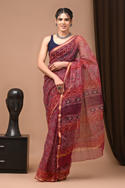 Pure Kota Doriya Saree - The Pyt Store