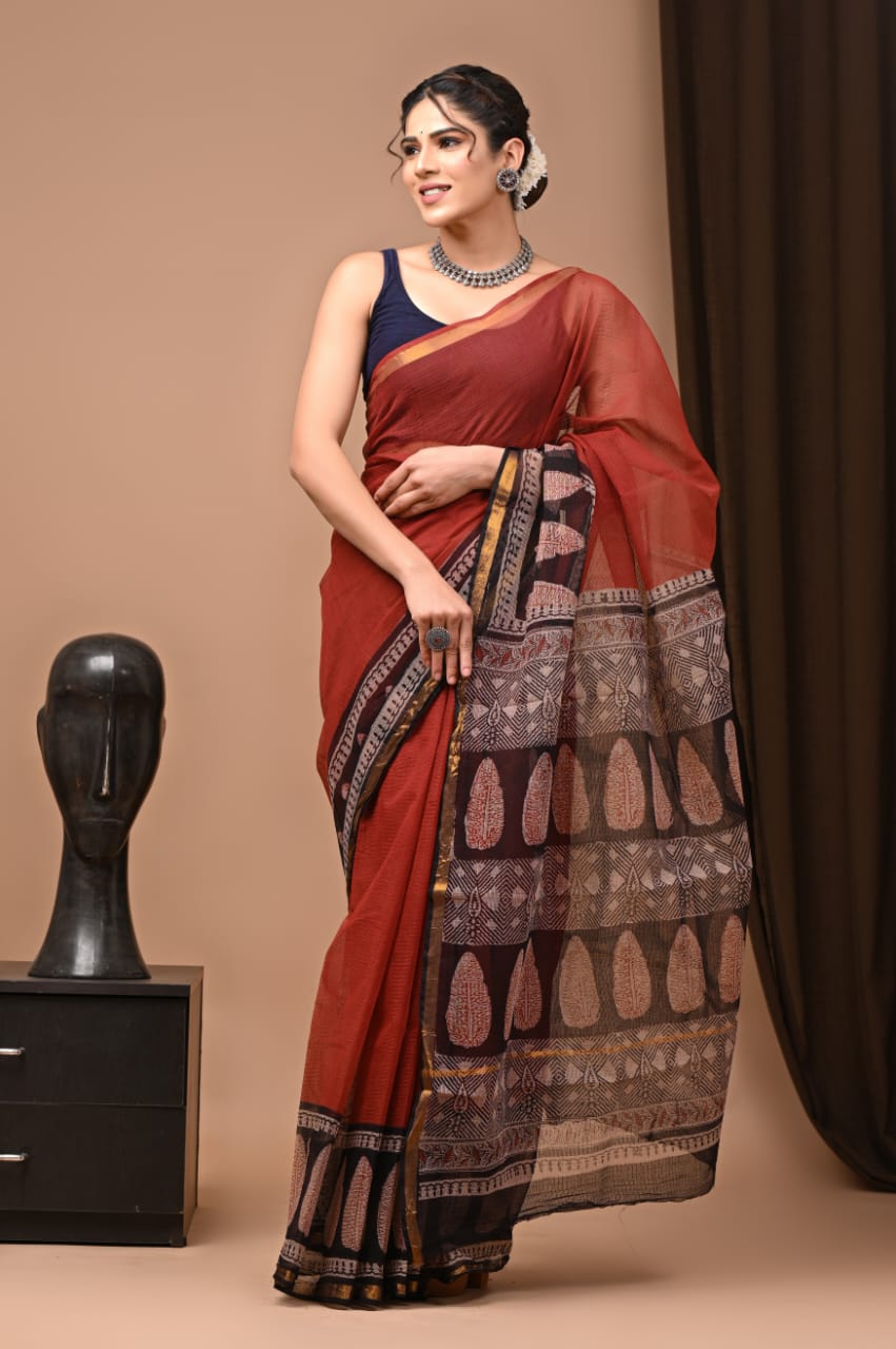 Pure Kota Doriya Saree - The Pyt Store