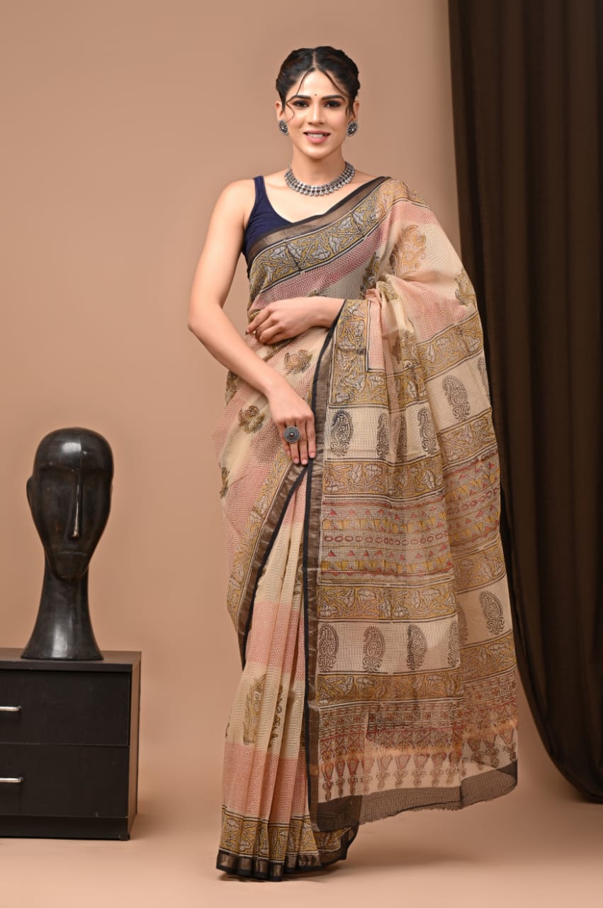 Pure Kota Doriya Saree - The Pyt Store