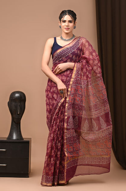 Pure Kota Doriya Saree - The Pyt Store