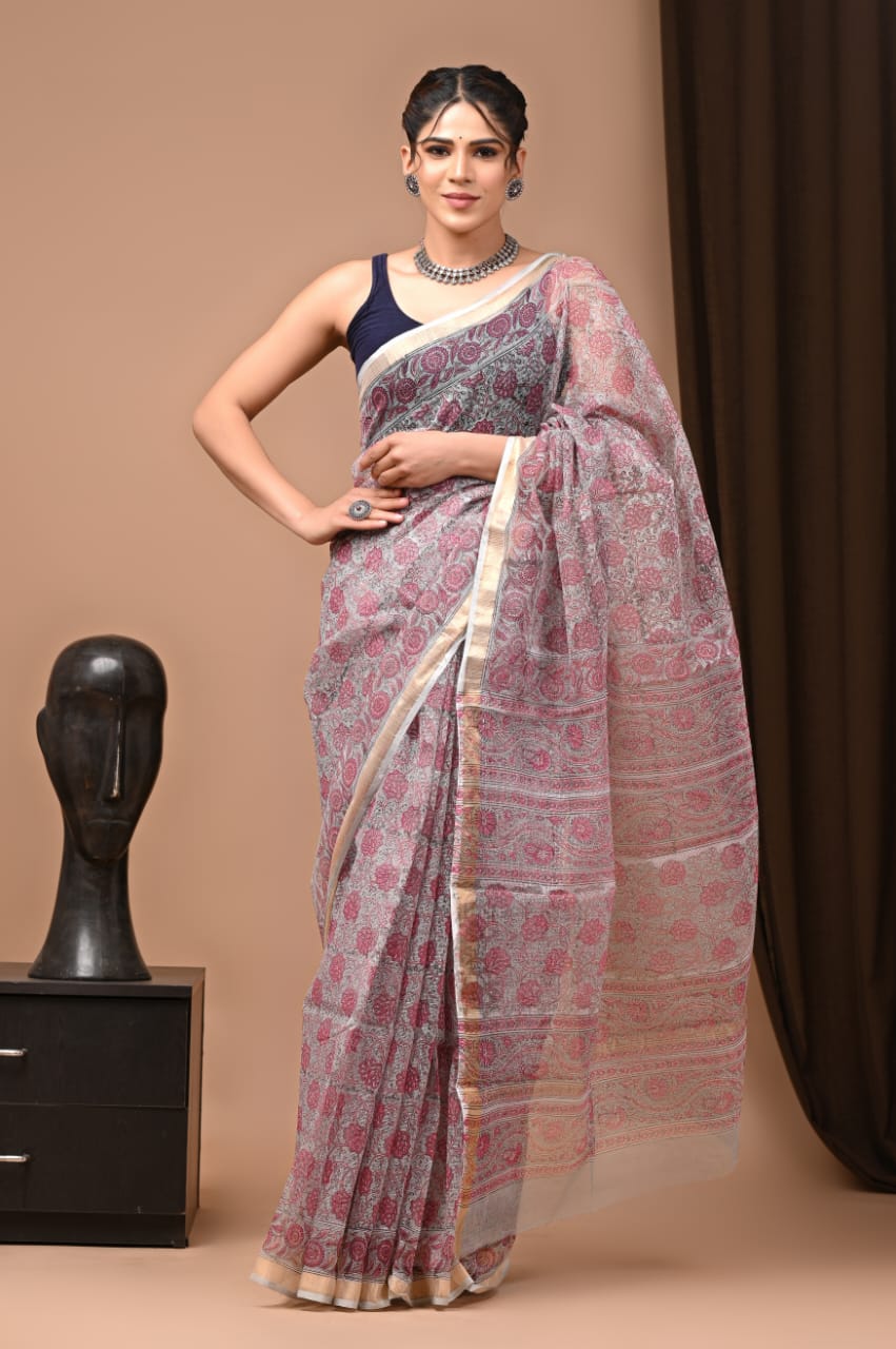 Pure Kota Doriya Saree - The Pyt Store