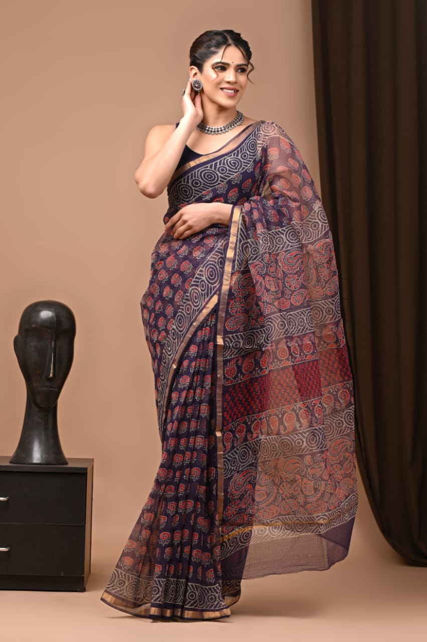 Pure Kota Doriya Saree - The Pyt Store