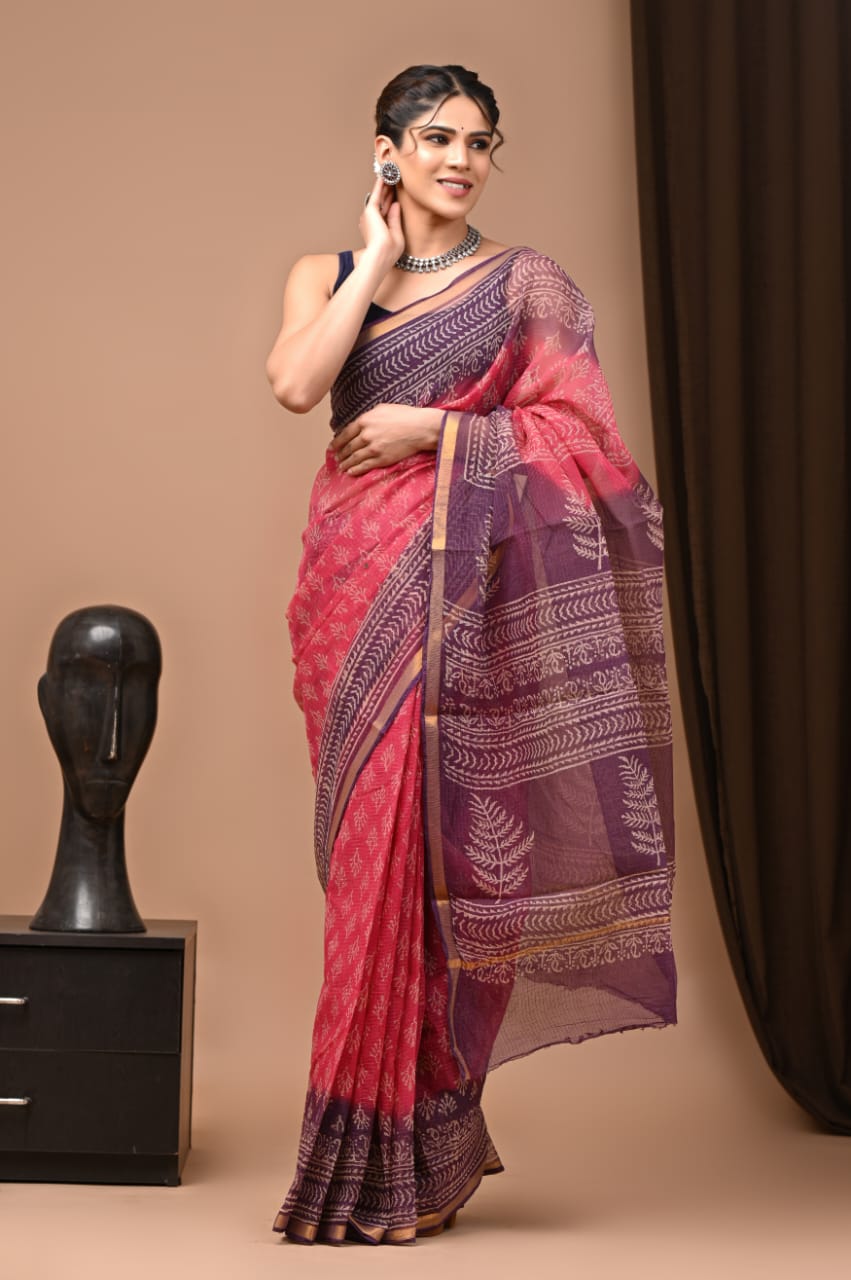 Pure Kota Doriya Saree - The Pyt Store