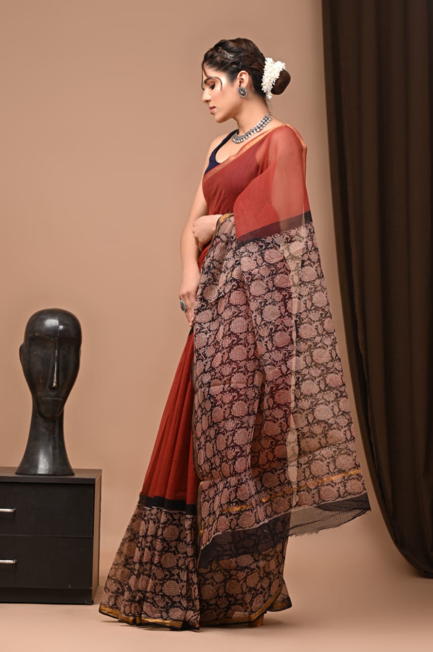 Pure Kota Doriya Saree - The Pyt Store