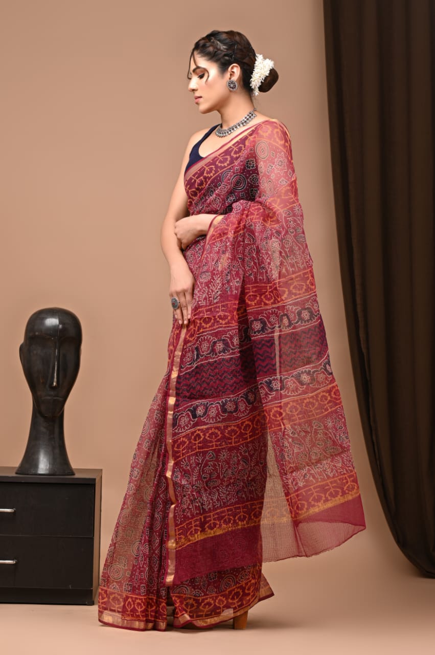 Pure Kota Doriya Saree - The Pyt Store