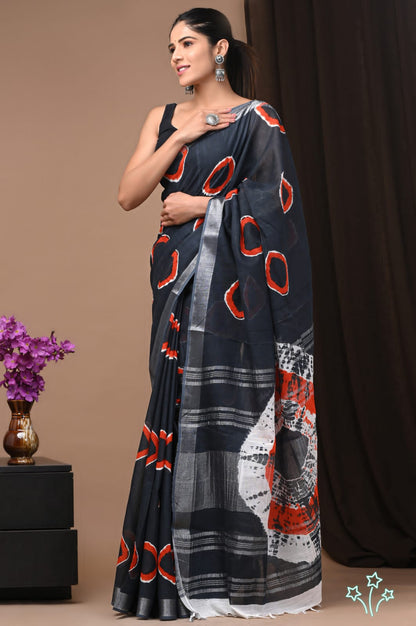 Pure Linen Saree - The Pyt Store