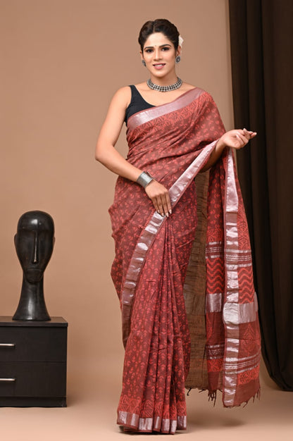 Pure Linen Saree - The Pyt Store