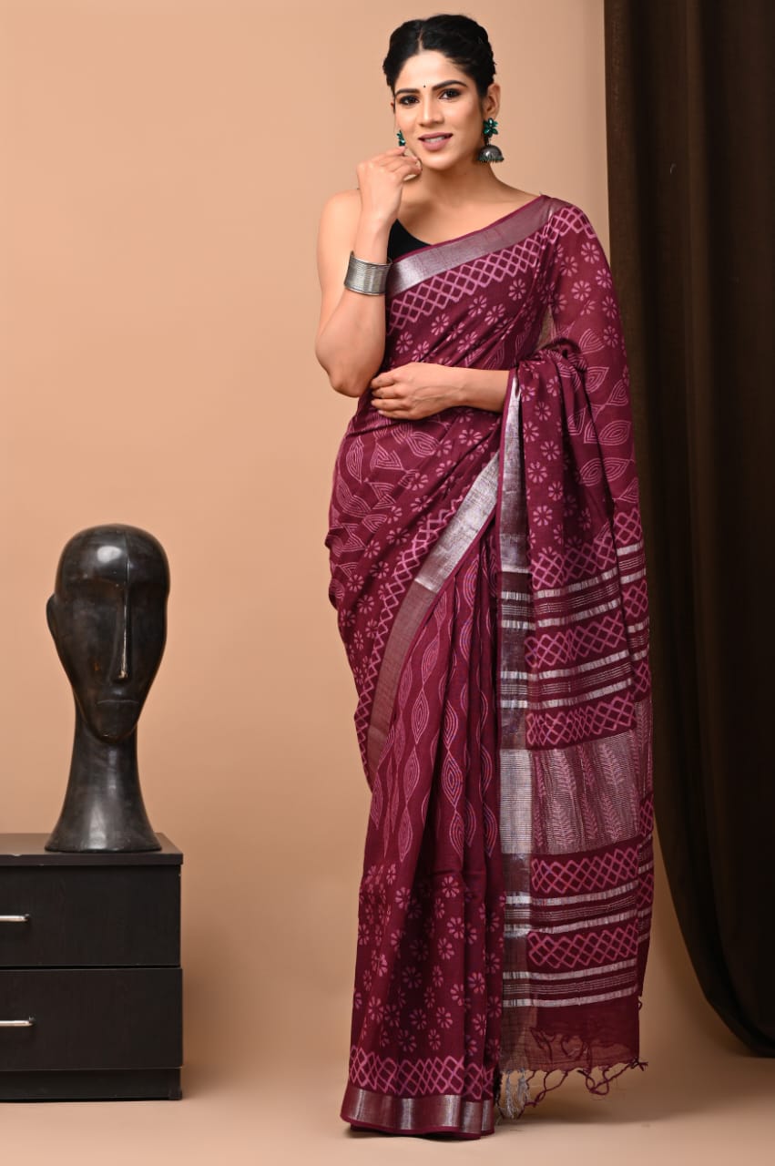 Pure Linen Saree - The Pyt Store