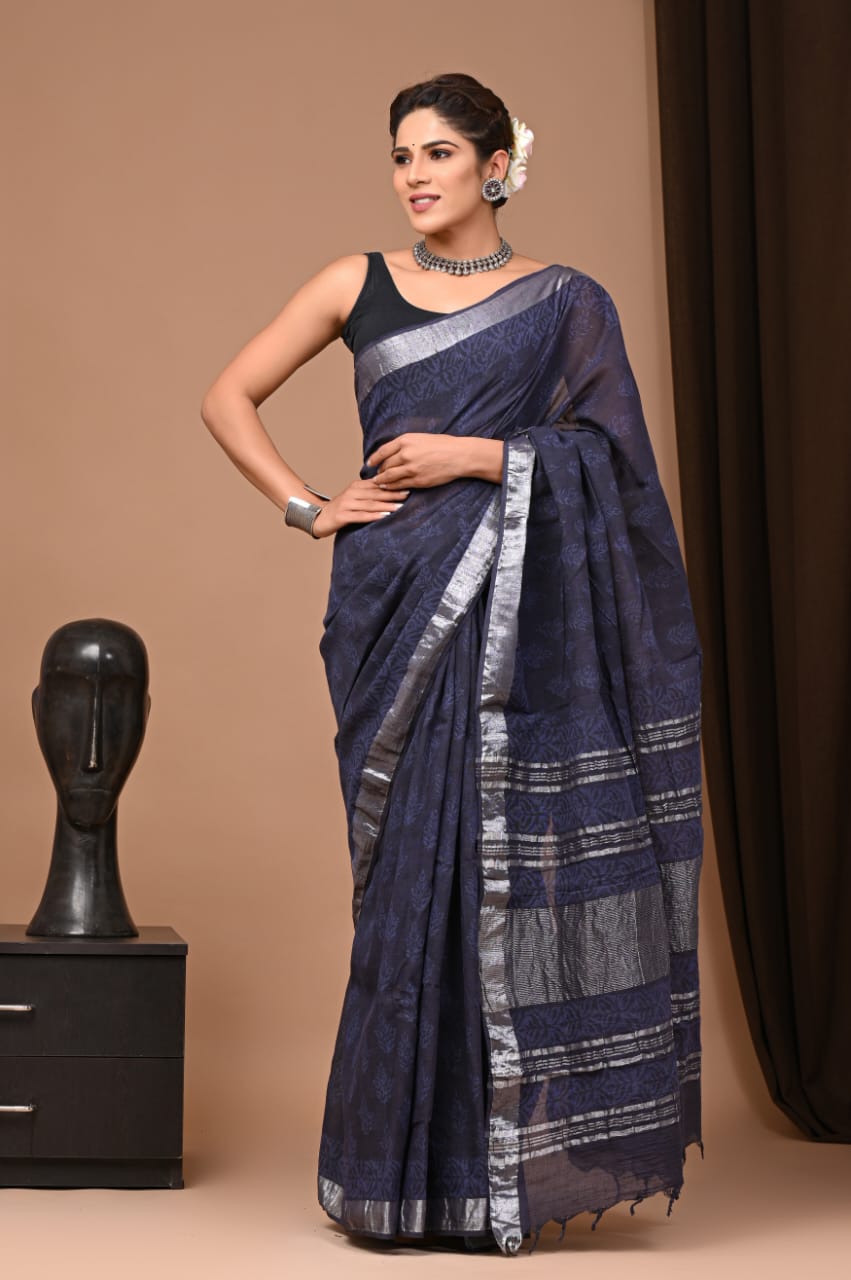 Pure Linen Saree - The Pyt Store