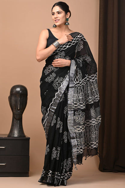 Pure Linen Saree - The Pyt Store