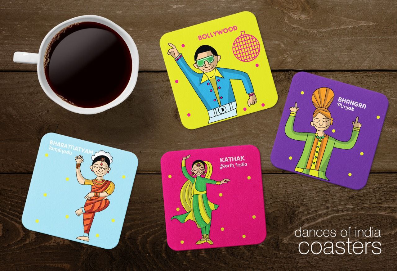 Dances of India Coasters - The Pyt Store